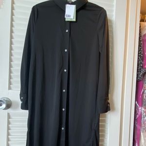 Black dress. MIDI with side slits